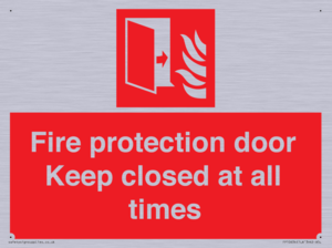 Fire protection door Keep closed at all times